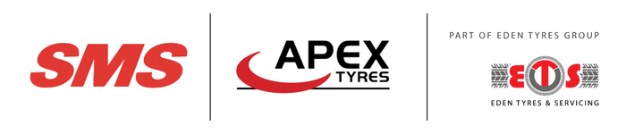 Tyres In Peterborough. APEX Tyres. Eden Tyres & Servicing. SMS Yaxley logo